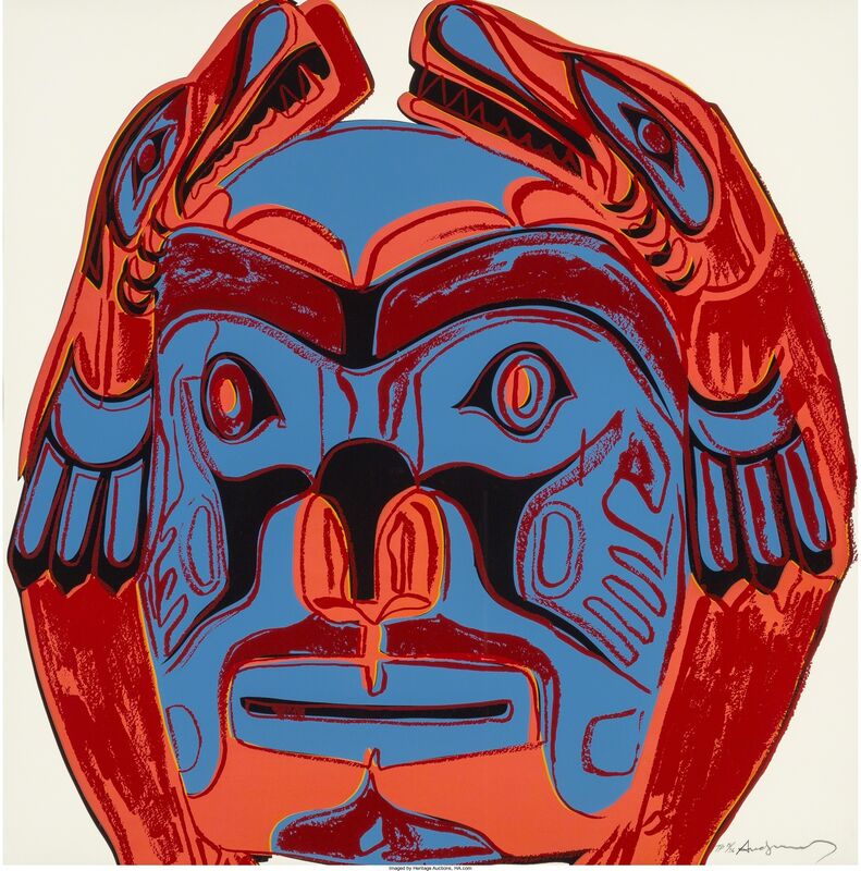 Andy Warhol, ‘Northwest Coast Mask, from the Cowboys and Indians series’, 1986, Print, Screenprint in colors on Lenox Museum Board, Heritage Auctions