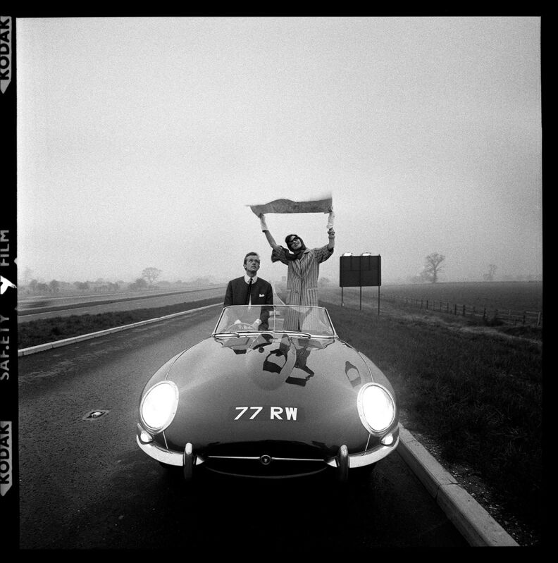 Brian Duffy, ‘E-Type Jaguar on Newly, Opened M1 Motorway’, 1961, Photography, Silver Gelatin Photograph, Holden Luntz Gallery
