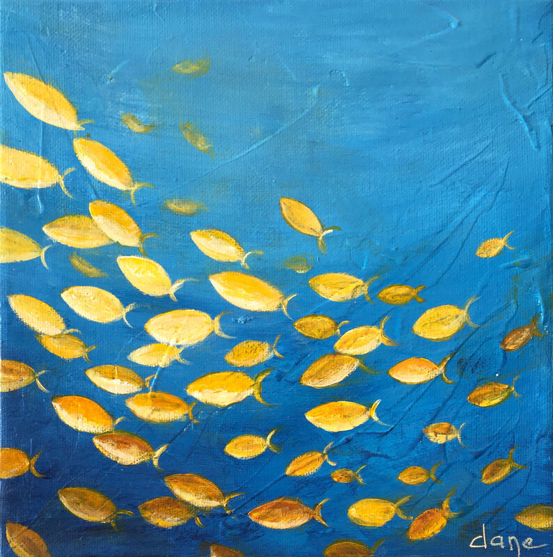 Dany Soyer, ‘Small yellow fish’, 2020, Painting, Acrylic on canvas, Galerie Arnaud
