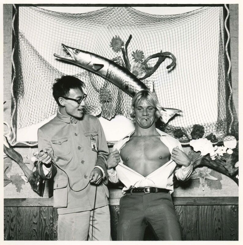 Tseng Kwong Chi, ‘Chris 'rock' Gilday, from the 51st Annual Avalon Lifeguard Ball’, 1981, Photography, Gelatin silver print, Visual AIDS Benefit Auction