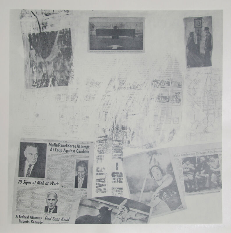 Robert Rauschenberg, ‘Features from Currents, #72’, 1970, Print, Hand-Printed Silkscreen on Aqua B 844 paper, RoGallery