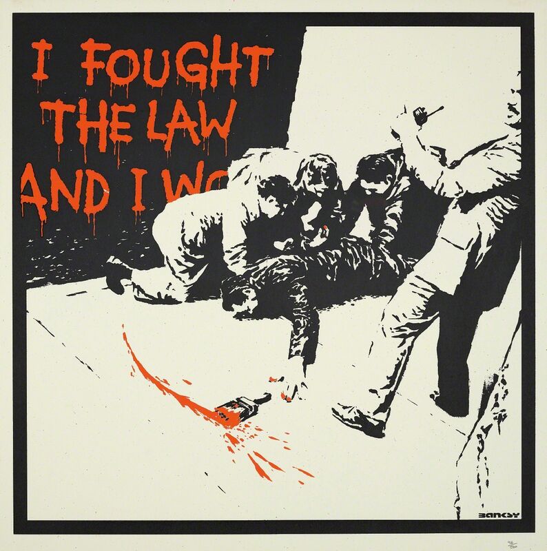 Banksy, ‘I Fought the Law’, 2005, Print, Screenprint in colours, on wove paper, with full margins., Phillips