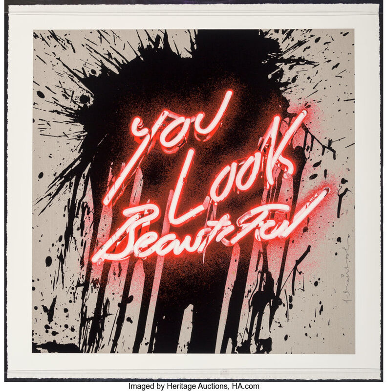 Mr. Brainwash, ‘You Look Beautiful’, 2018, Print, Screenprint in colors on hand torn archival paper, Heritage Auctions