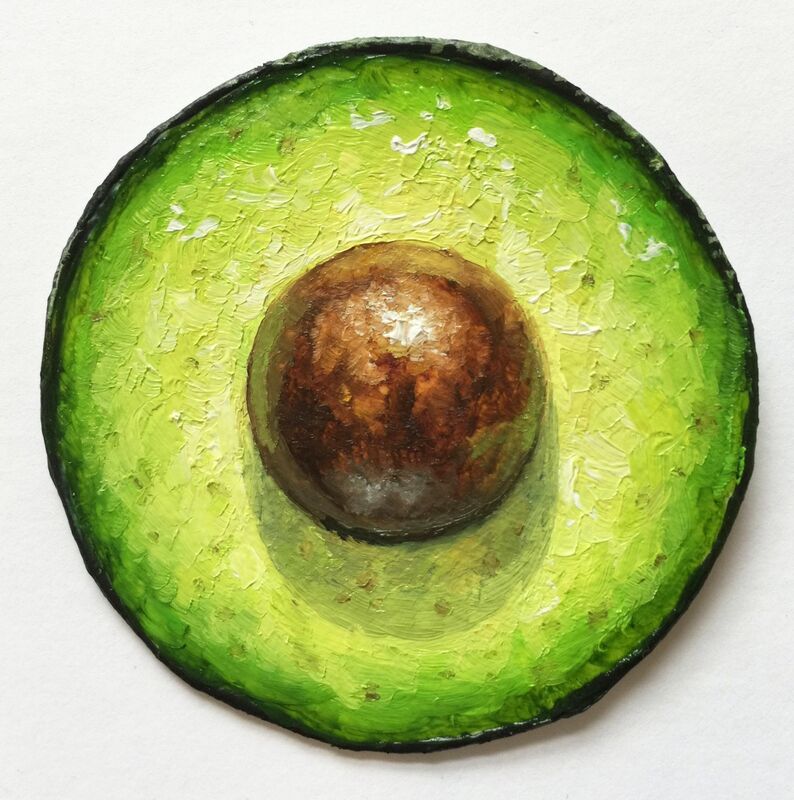 Alonsa Guevara, ‘Avocado’, 2020, Painting, Oil on paper (300 gsm archival HP Fabriano), Sugarlift