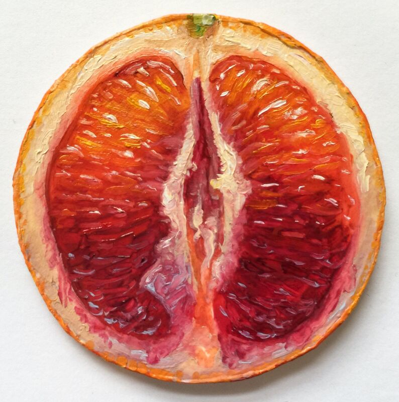 Alonsa Guevara, ‘Blood Orange’, 2020, Painting, Oil on paper (300 gsm archival HP Fabriano), Sugarlift