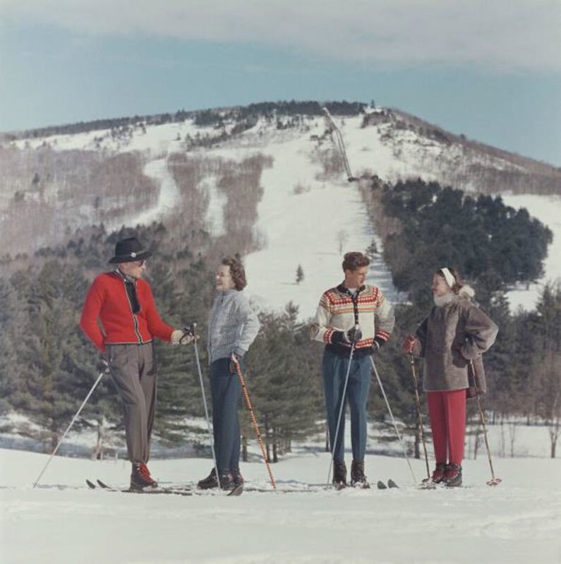 Slim Aarons, ‘Skiing In New Hampshire’, ca. 1955, Photography, C-print, IFAC Arts