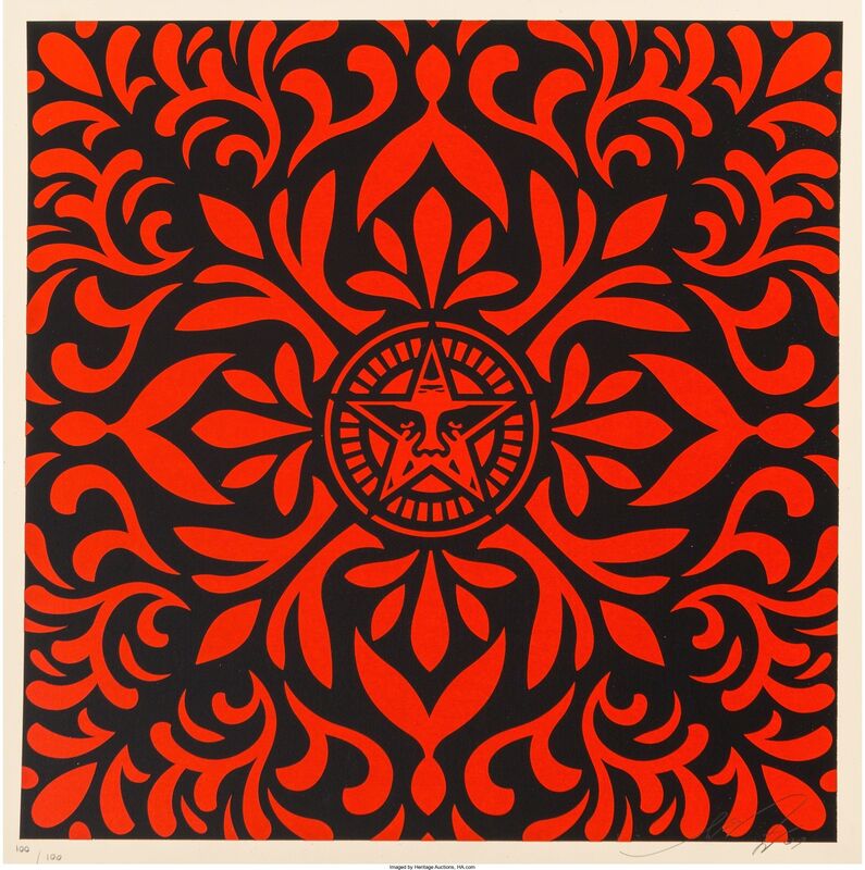 Shepard Fairey, ‘Pair of Japenese Fabric Patterns’, 2009, Print, Silkscreen with colors, Heritage Auctions