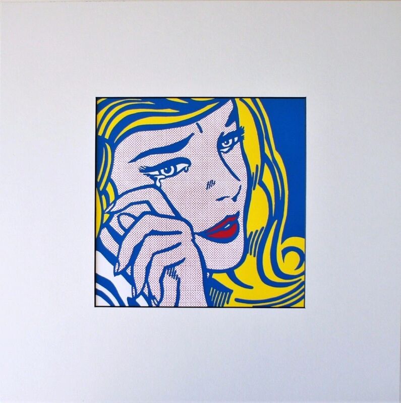 Roy Lichtenstein, ‘Crying Girl 1964 for Art Basel’, 1987, Print, Color Offset Lithograph on Glossy Thin Board, Unframed With Label from Art Basel, Alpha 137 Gallery Gallery Auction