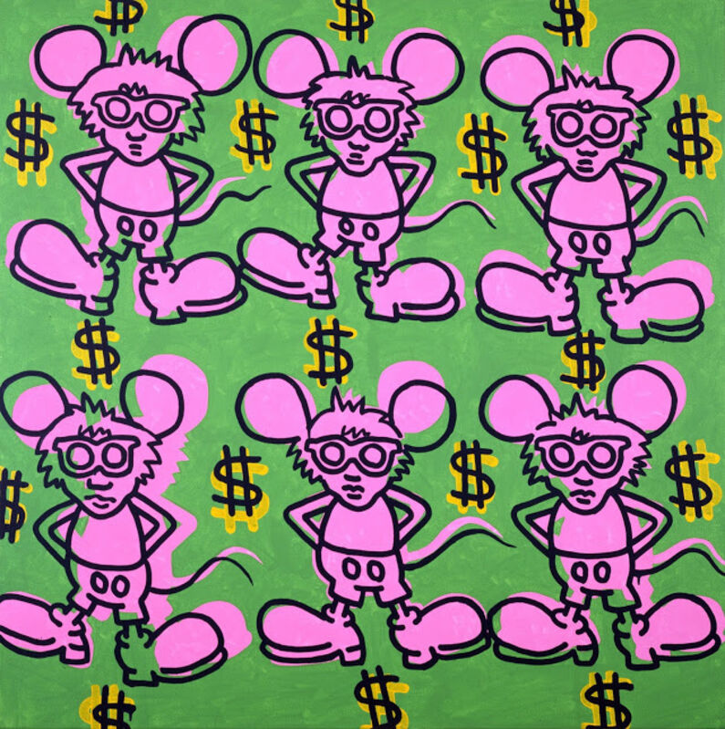 Keith Haring, ‘Andy Mouse’, 1985, Painting, Acrylic and oil on canvas, de Young Museum