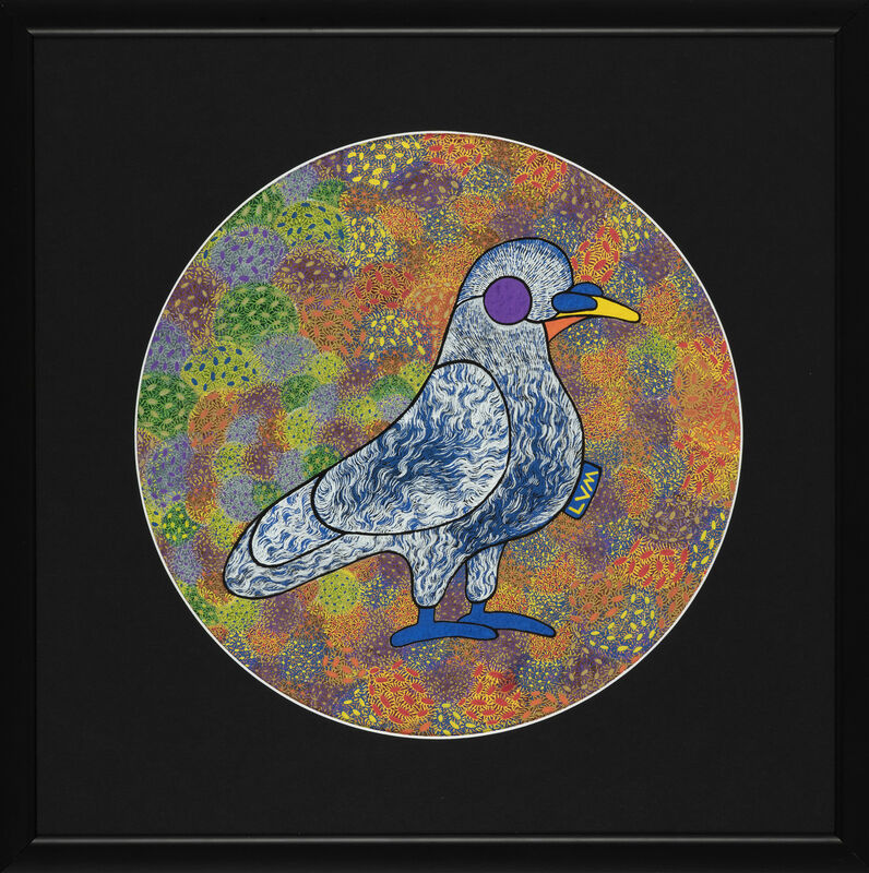 Liw Volpini, ‘Pigeon’, 2020, Painting, Acrylic and uniposca on paper 300 g/m2, Hysteria Art