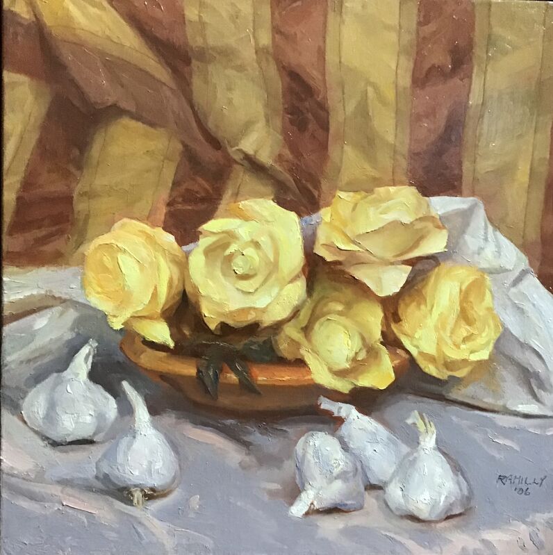Paul Rahilly, ‘Garlic and Roses’, 2006, Painting, Oil on canvas, Gallery NAGA