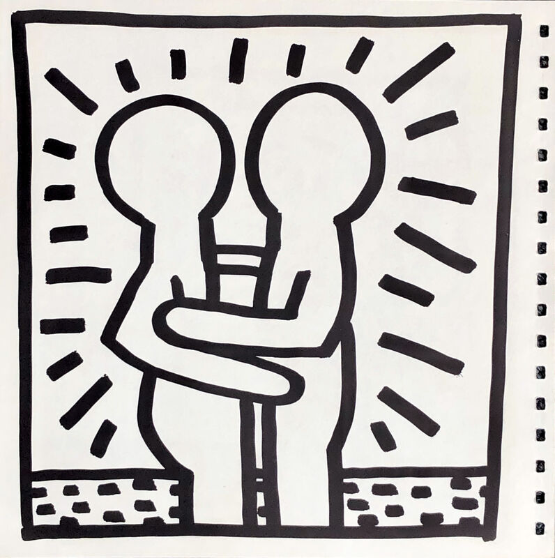 Keith Haring, ‘Keith Haring lithograph 1982 (untitled Haring TV man)’, 1982, Print, Offset lithograph, Lot 180
