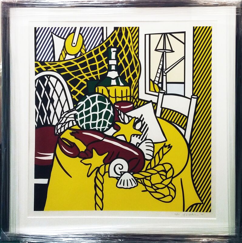 Roy Lichtenstein, ‘STILL LIFE WITH LOBSTER’, 1974, Print, LITHOGRAPH & SCREENPRINT ON RIVES BFK PAPER, Gallery Art