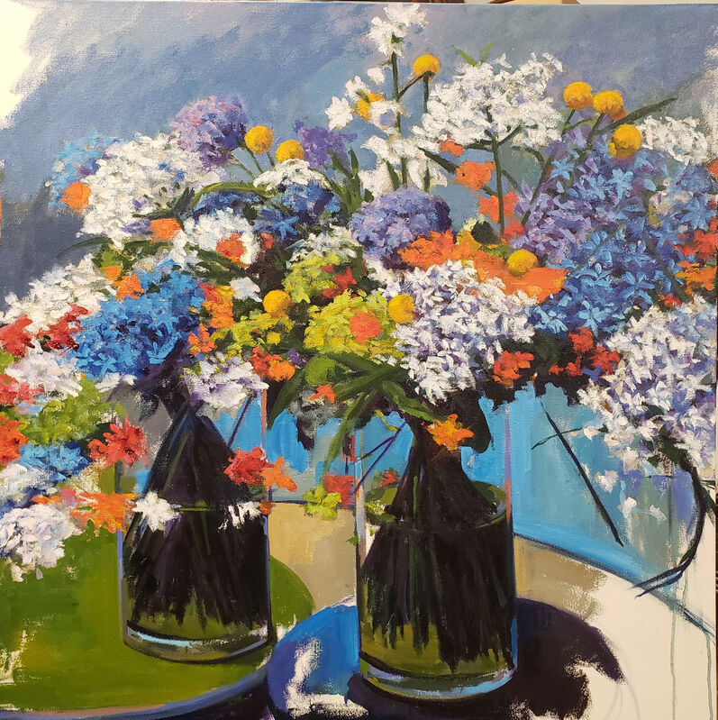 Jenn Hallgren, ‘Flower Show #12’, 2019, Painting, Oil on canvas, InLiquid