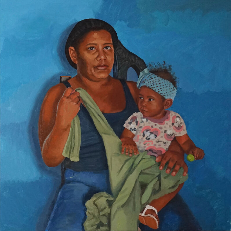 Raelis Vasquez, ‘Mother and Child’, 2020, Painting, Oil and acrylic on canvas, LatchKey Gallery