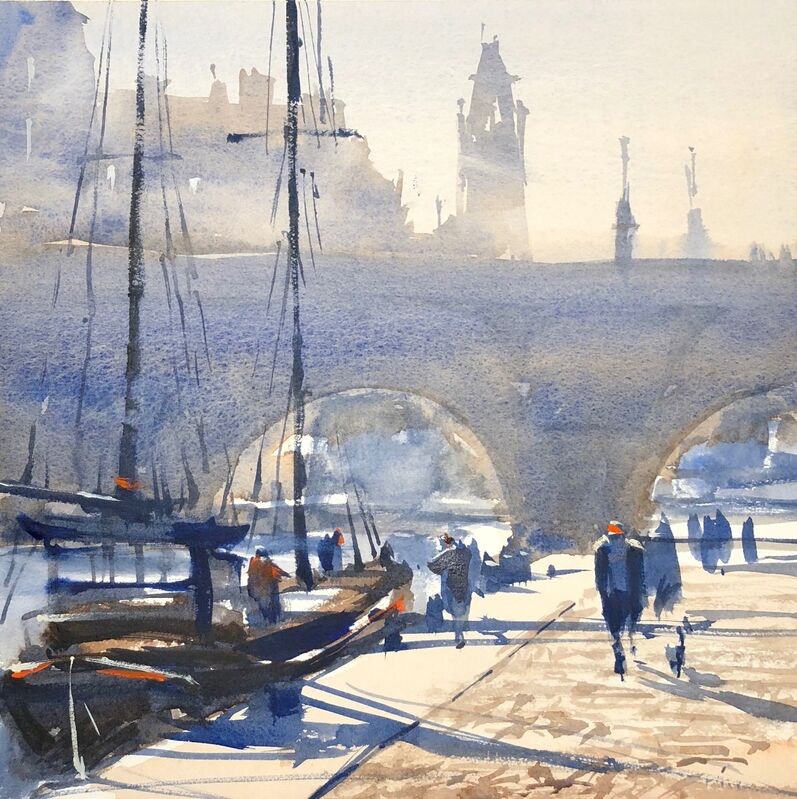 Gary Tucker, ‘Along the Seine’, Painting, Watercolor, Copley Society of Art