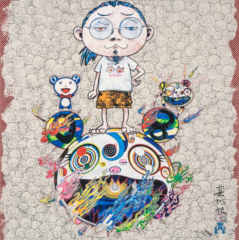 Takashi Murakami, ‘Obliterate the Self and Even a Fire is Cool’, 2013, Print, Offset lithograph in colors on paper, Heritage Auctions