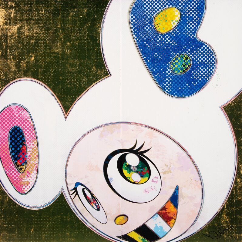 Takashi Murakami, ‘DOB in Pure White (Pink & Blue)’, 2013, Print, Offset lithograph in colors on smooth wove paper, Heritage Auctions