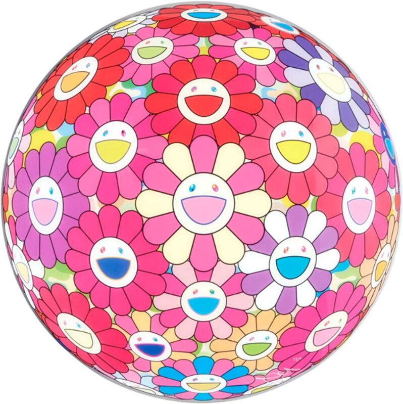 Takashi Murakami, ‘Flower Ball (3D) - Groping for the Truth’, 2013, Print, Offset lithograph in colors with cold stamp and high gloss varnish on circular wove paper, Vernissage Art Advisory