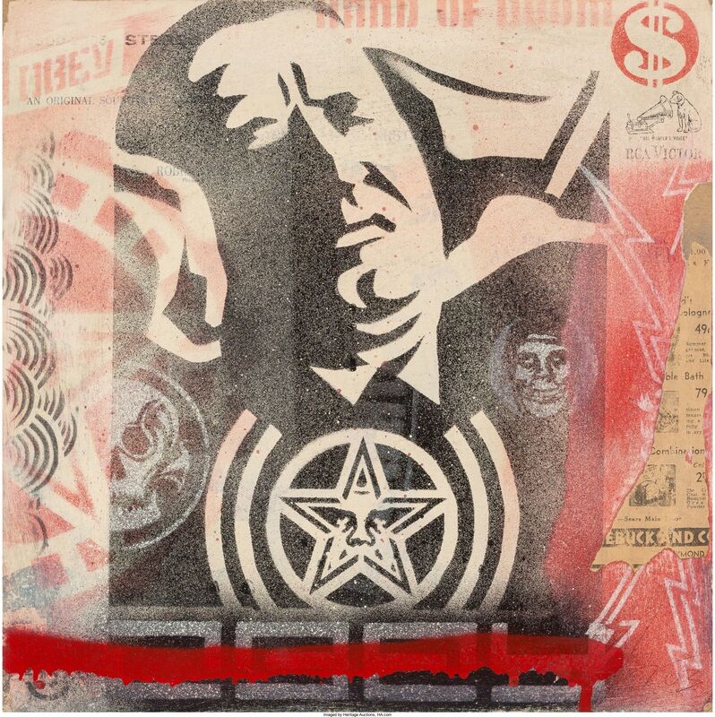 Shepard Fairey, ‘Record Cover’, 2003, Painting, Silkscreen, collage, and acrylic on album cover, Heritage Auctions