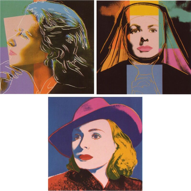 Andy Warhol, ‘Ingrid Bergman’, 1983, Print, Portfolio of three screenprints on Lenox Museum Board, Coskun Fine Art