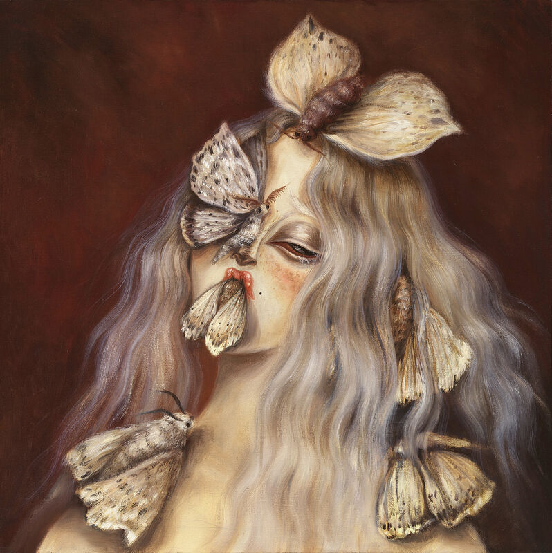 Miss Van, ‘Moth Muse II’, 2019, Painting, Oil on canvas, Fousion Gallery