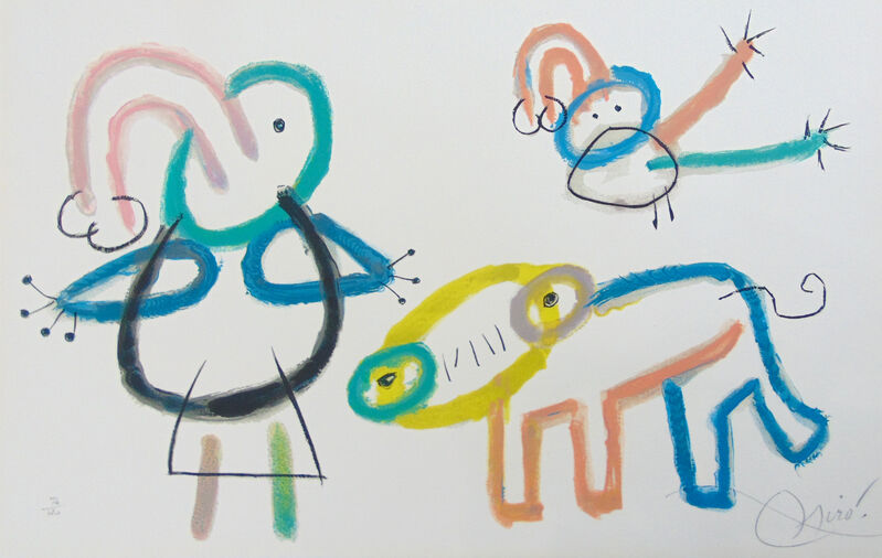 Joan Miró, ‘Composition XVI, from: Ubu's Childhood’, 1975, Print, Original Hand Signed and Numbered Lithograph in Colours on Arches Wove Paper, Gilden's Art Gallery