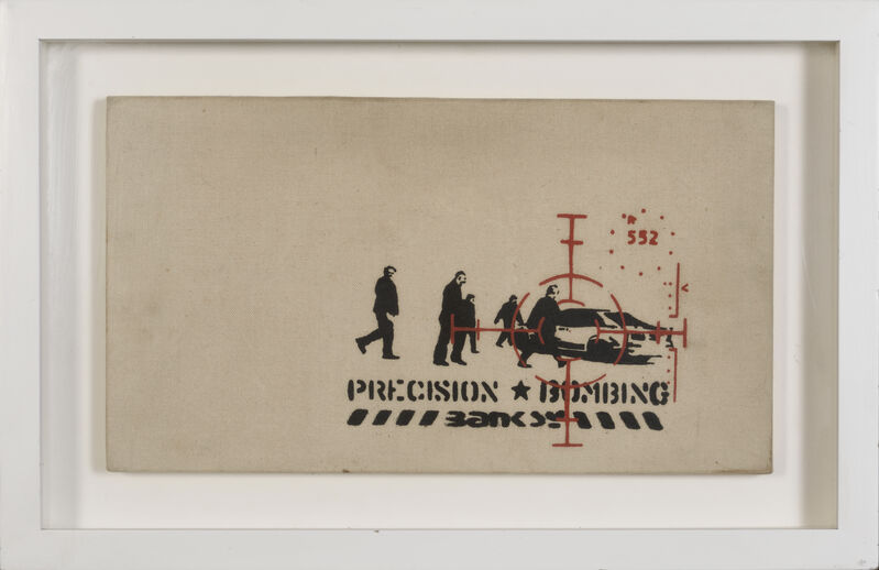 Banksy, ‘Precision Bombing’, 2000, Painting, Stencil spray paint stretched over board, with various test stencils on reverse, DIGARD AUCTION
