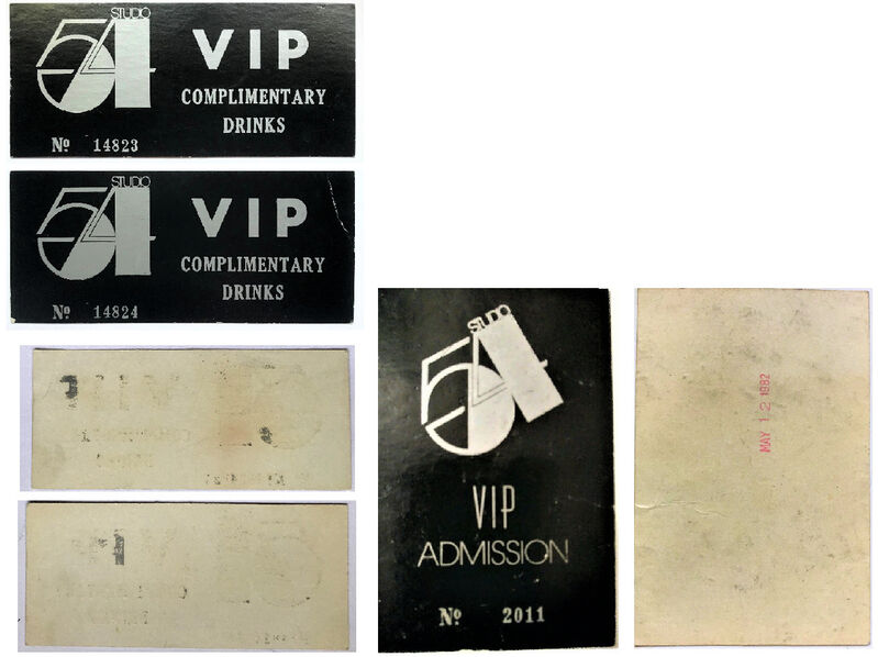 Andy Warhol, ‘NYC Club Ephemera Collection (7 PIECE SET)-  STUDIO 54 VIP, Max's Kansas City, Club 57, Palladium, and the Tunnel.’, 1980's, Ephemera or Merchandise, Lithograph on Cardstock, VINCE fine arts/ephemera