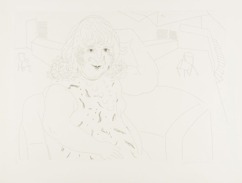 David Hockney, ‘Ann in the Studio (Tokyo 258)’, 1984, Print, Etching, Forum Auctions