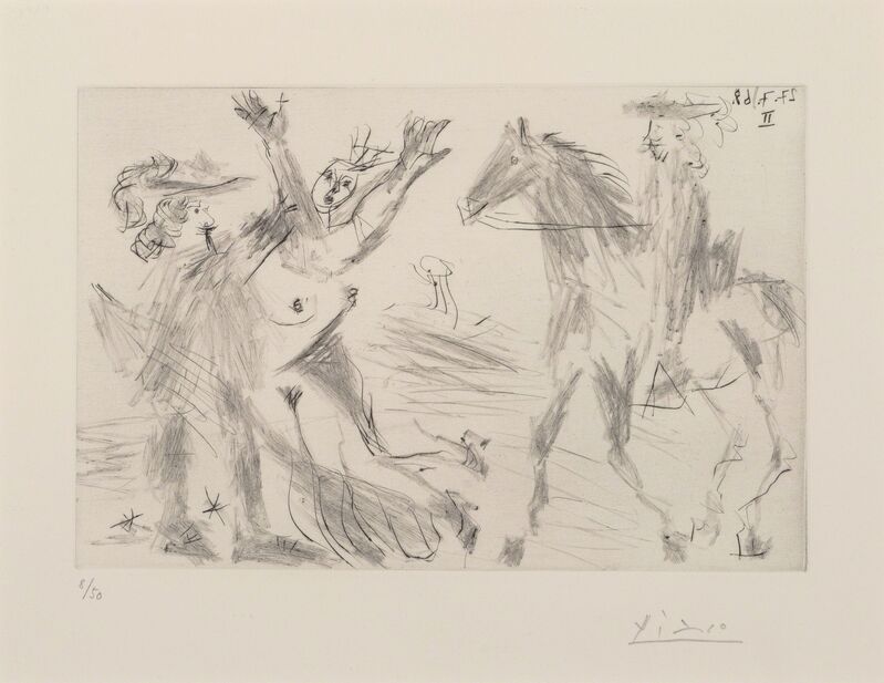 Pablo Picasso, ‘Enlèvement, from Séries 347’, 1968, Print, Drypoint on wove paper, Heritage Auctions