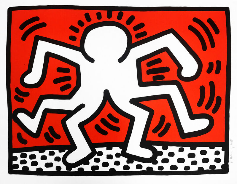 Keith Haring, ‘Untitled (Double Man)’, 1986 , Print, Lithograph, Oliver Clatworthy