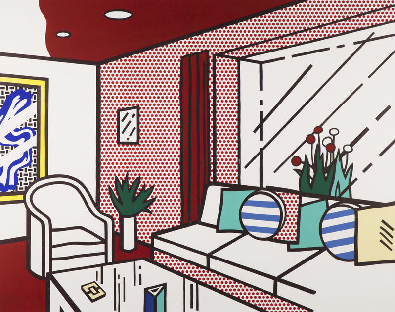 Roy Lichtenstein, ‘Living Room’, 1990, Print, Woodcut and screenprint on museum board, Ronald Feldman Gallery