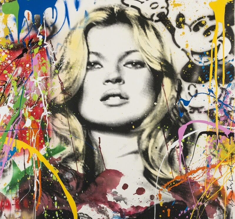 Mr. Brainwash, ‘Kate Moss’, 2016, Print, Unique screenprint with paint and spray paint on paper, Forum Auctions
