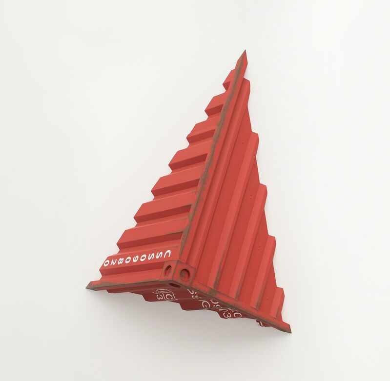 Alejandro Sanchez, ‘Incrustación Rojo’, 2018, Sculpture, Wood, Cold Rolled and acrylic paint, LGM Galería