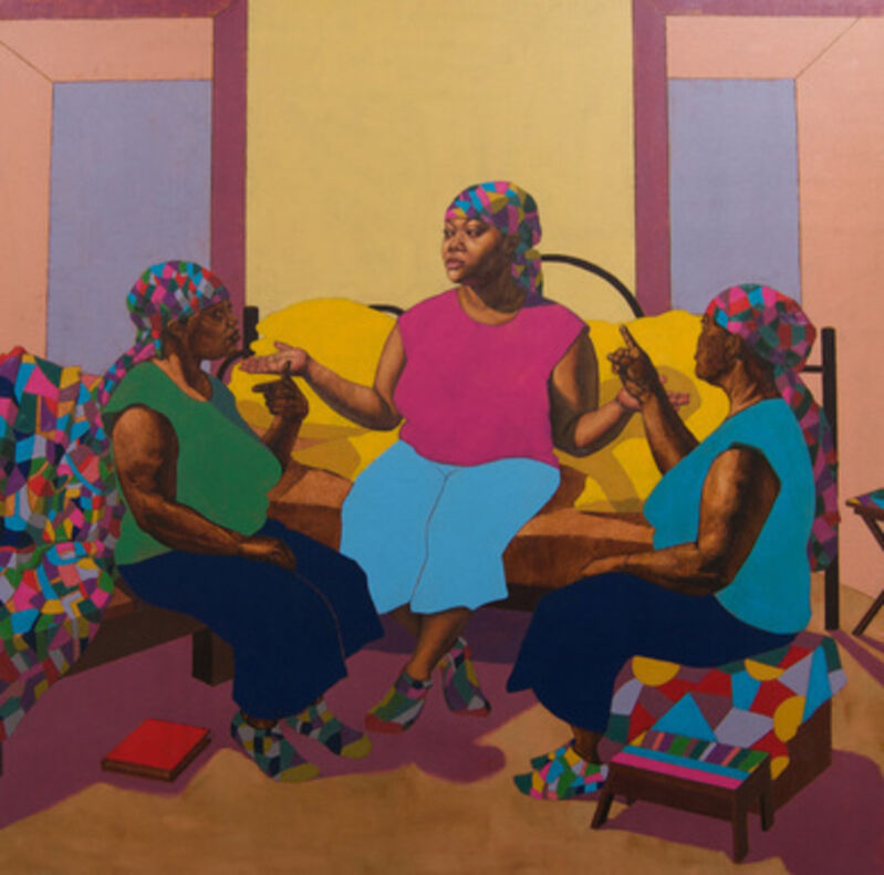 Ja'Rie Gray, ‘A Conversation with the Three of Me’, 2015, Painting, Oil on canvas, Craig Krull Gallery