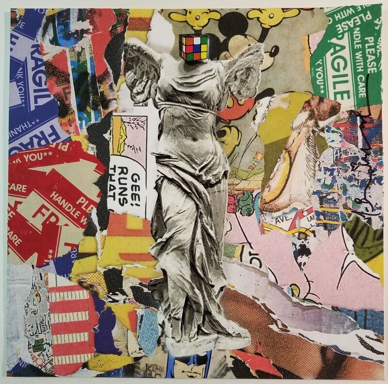 Mr. Brainwash, ‘Victory (Rubik Series)’, 2020, Print, Silkscreen and mixed media on paper, Artsy x Tate Ward