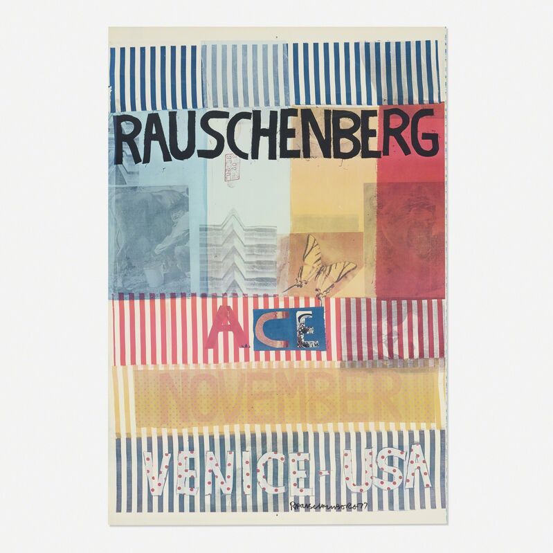 Robert Rauschenberg, ‘Ace, November, Venice USA poster’, 1977, Print, Offset lithograph on paper, Rago/Wright/LAMA