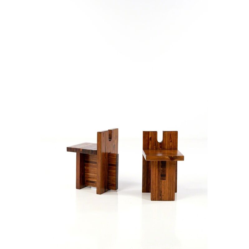 Lina Bo Bardi, ‘Pair of chairs’, circa 1970, Design/Decorative Art, Pin, PIASA