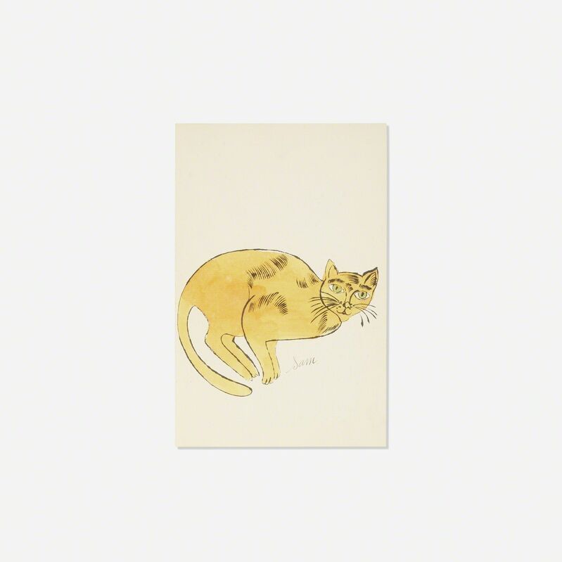 Andy Warhol, ‘Sam (from 25 Cats Named Sam and One Blue Pussy)’, c. 1954, Print, Hand-colored offset lithograph on paper, Rago/Wright/LAMA