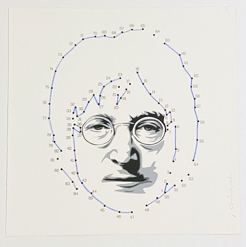 Mr. Brainwash, ‘Connecting Lennon (Blue)’, 2011, Print, Silkscreen, Georgetown Frame Shoppe