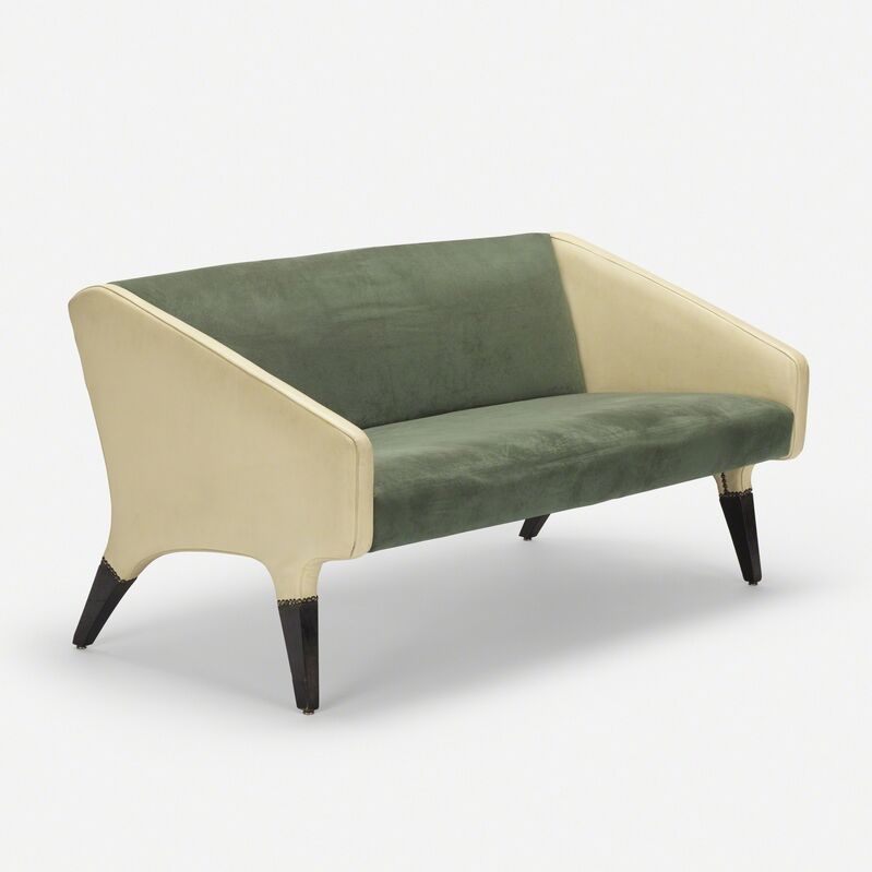 Gio Ponti, ‘sofa for the Hotel Parco dei Principi, Rome’, 1964, Design/Decorative Art, Skai, upholstery, lacquered wood, brass, Rago/Wright/LAMA