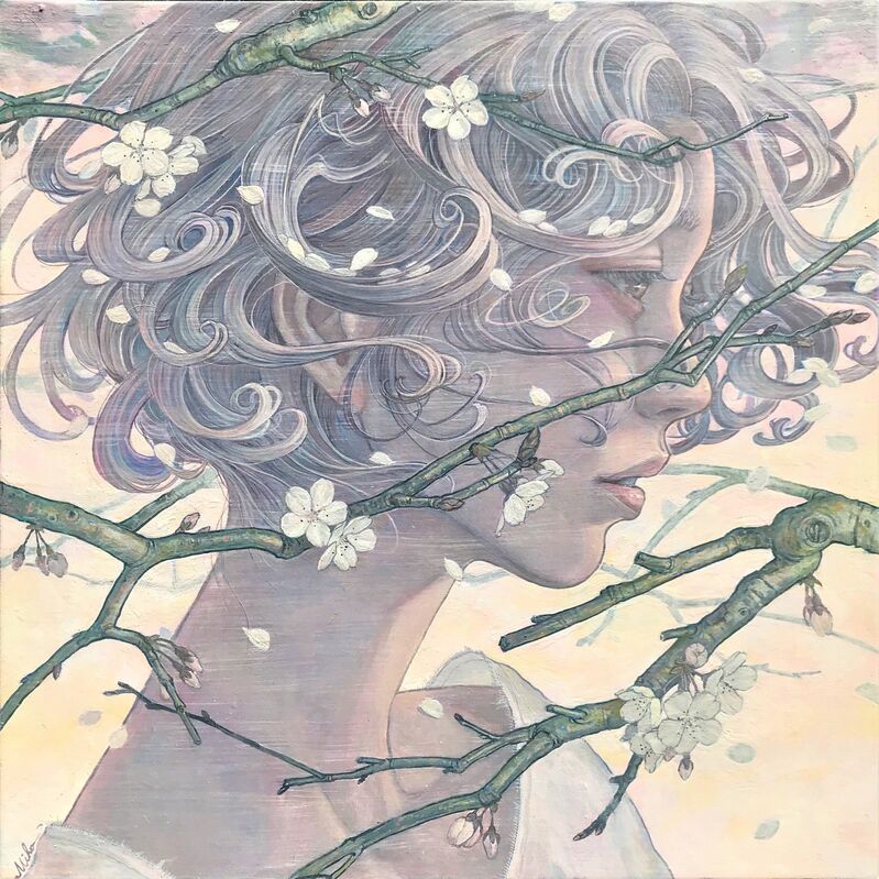 Miho Hirano, ‘Spring breeze blowing through the heart’, 2019, Painting, Oil on canvas, Beinart Gallery
