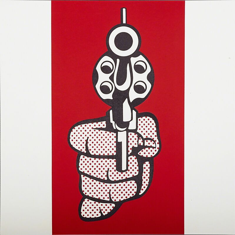 Roy Lichtenstein, ‘Pistol, from Banner, Multiples Calendar for 1969’, 1968, Print, Screenprint in colors, Rago/Wright/LAMA