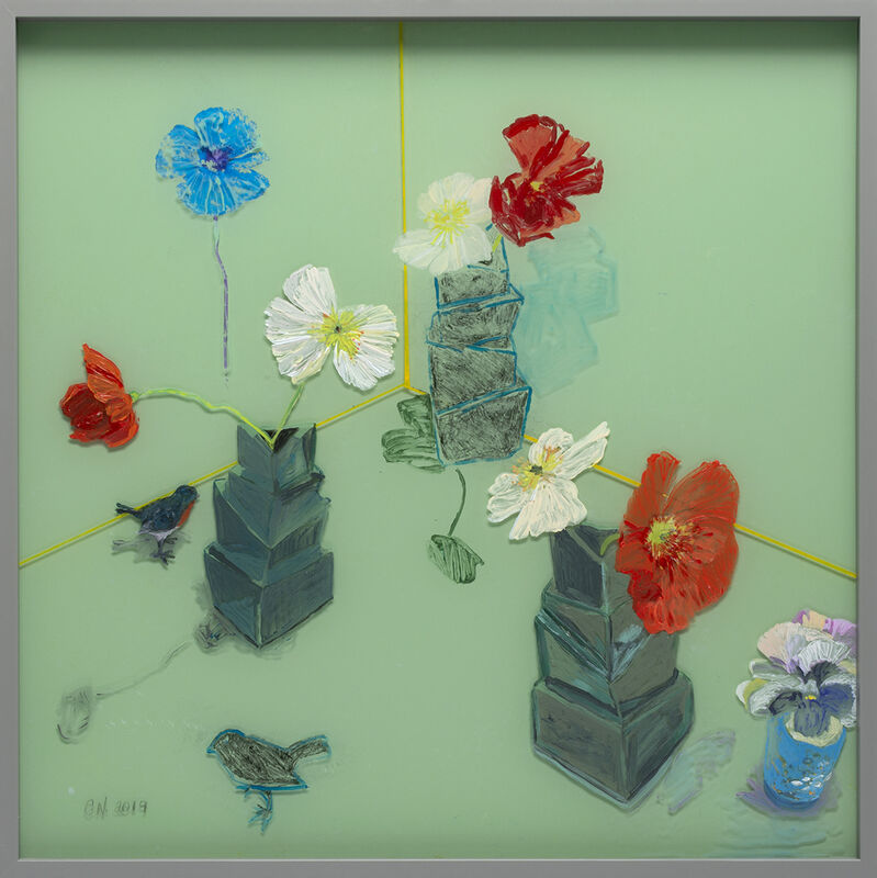 Gail Norfleet, ‘Quietly Surreal’, 2019, Painting, Acrylic and collage on Lucite, Valley House Gallery & Sculpture Garden