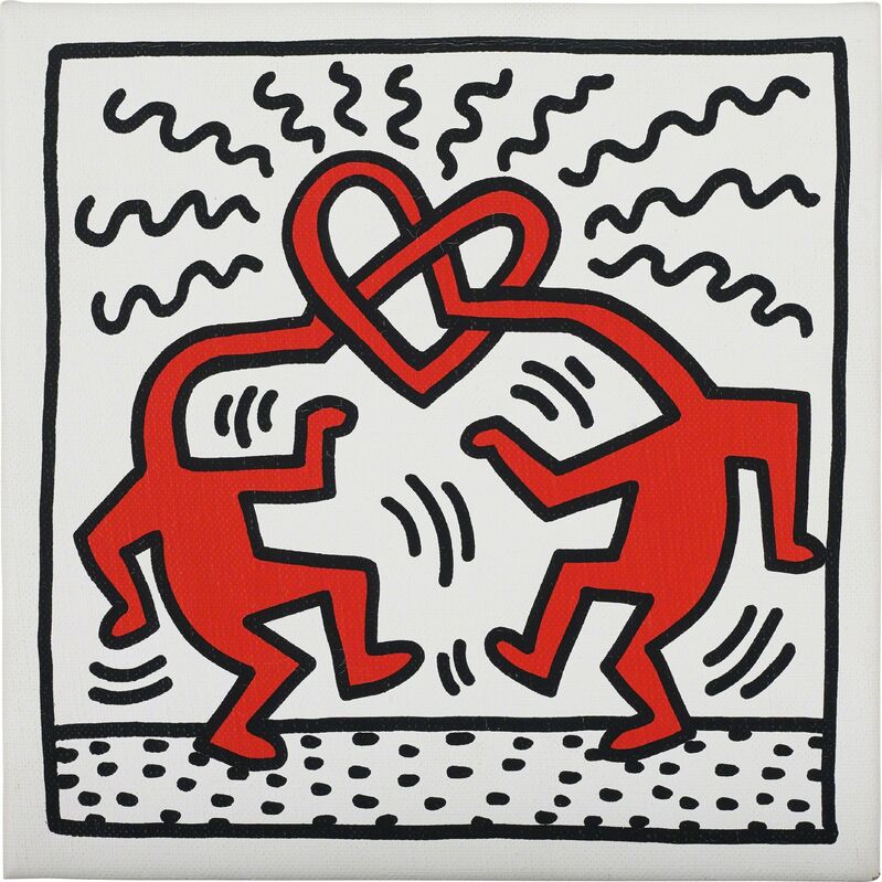 Keith Haring, ‘Untitled’, 1989, Print, Screenprint in colors, on canvas over wood stretchers, Phillips