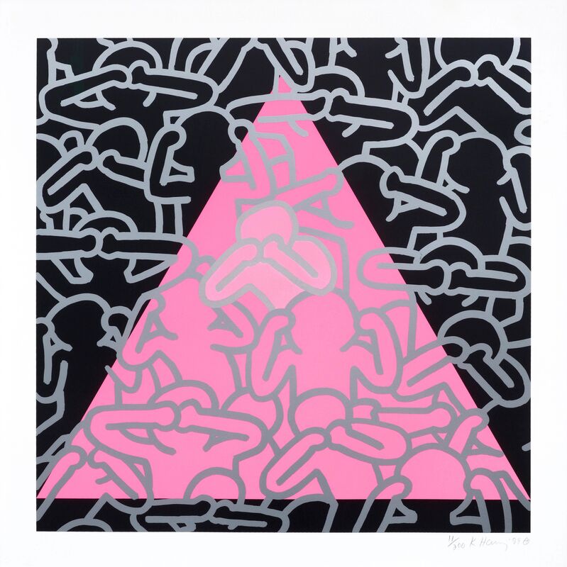 Keith Haring, ‘Silence = Death’, 1989, Print, Colour screenprint, Koller Auctions