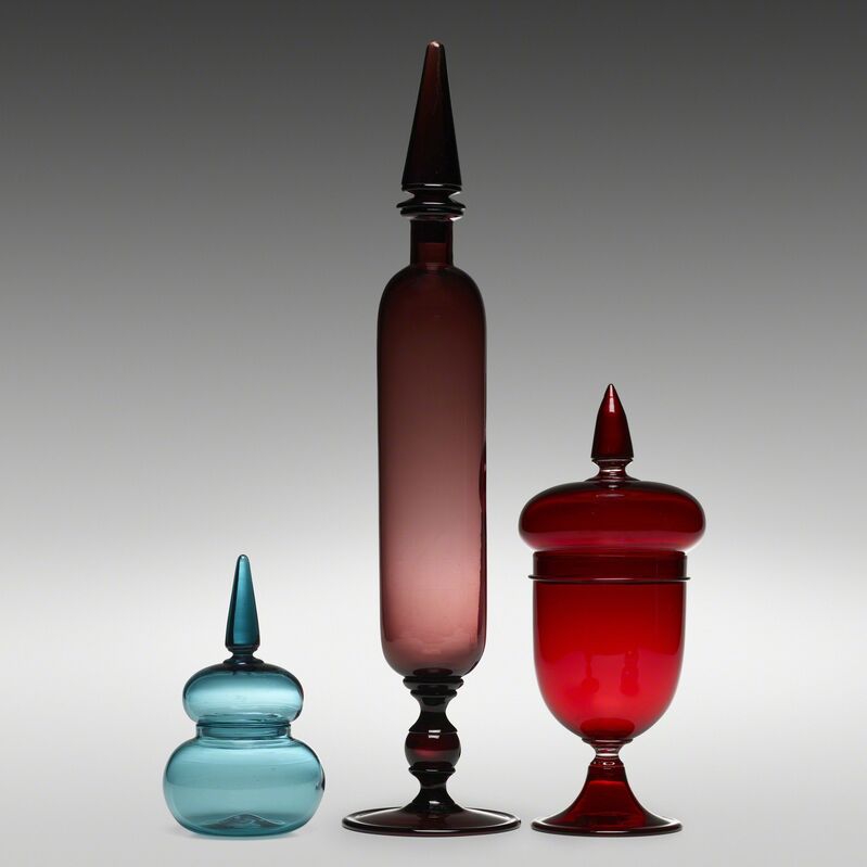 Paolo Venini, ‘Apothecary vessels, set of three’, 1959, Design/Decorative Art, Transparent glass, Rago/Wright/LAMA