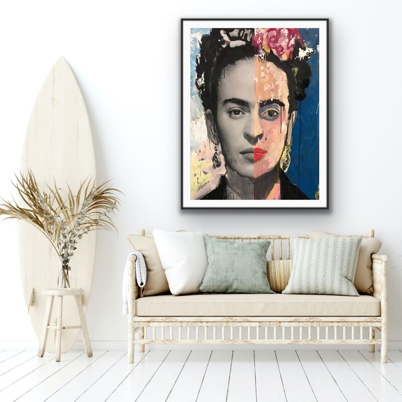Andrew Cotton, ‘The Frida’, 2020, Mixed Media, Mixed media on paper with oil stick, ink, spray paint and oil paint, MAZLISH GALLERY