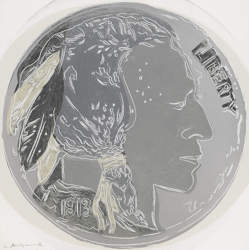 Andy Warhol, ‘INDIAN HEAD NICKEL FS II.385’, 1986, Print, SCREENPRINT ON LENOX MUSEUM BOARD, Gallery Art